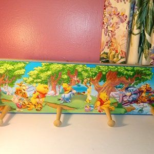 DISNEY WINNIE THE POOH AND FRIENDS TOO KIDS WOODEN WALL HANGING